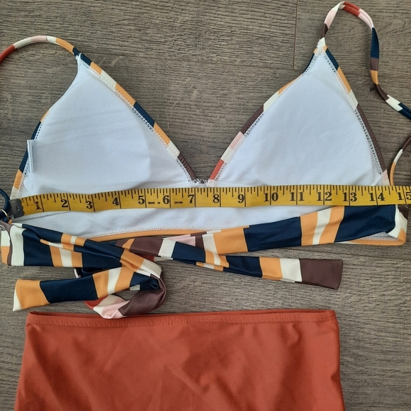 Bikini set Tie bra High  Waisted bottom - Picture 4 of 9